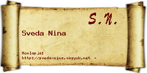 Sveda Nina névjegykártya